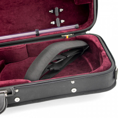 J. Winter Leichter Holzkoffer für Violine JW 3023 schwarz/rot