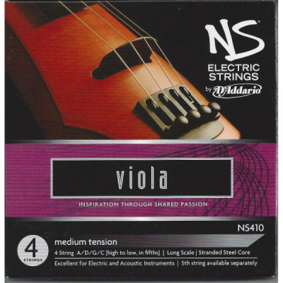 D'Addario NS410 NS Electric Strings Viola Satz