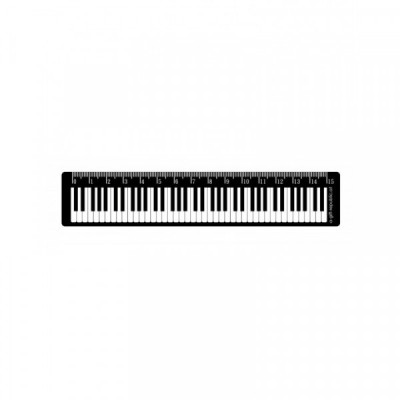 Lineal Klaviertastatur 15cm - schwarz