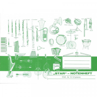 "STAR" Notenheft DIN A5 quer