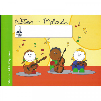 Noten-Malbuch - 2 Systeme