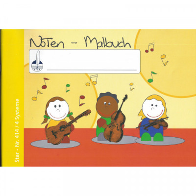 Noten - Malbuch - 4 Systeme