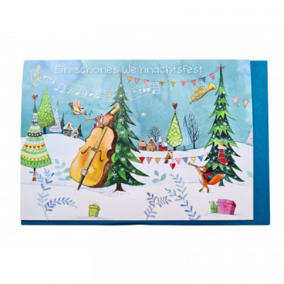 Doppelkarte Ein schönes Weihnachtsfest