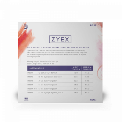 Zyex Kontrabass Set 3/4 Mittel