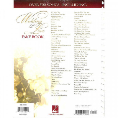 Love + wedding fake book