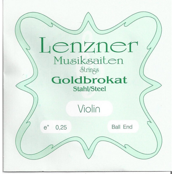 Lenzner GOLDBROKAT Violinsaite E Schlinge